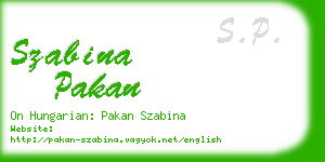 szabina pakan business card